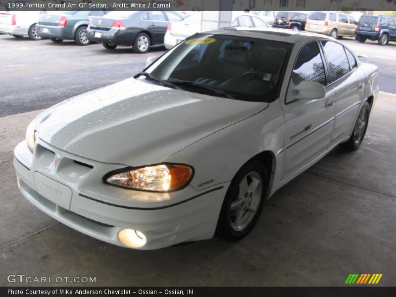 Arctic White / Camel 1999 Pontiac Grand Am GT Sedan