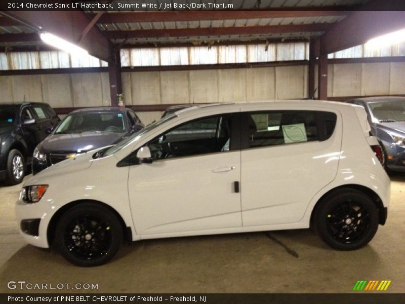 Summit White / Jet Black/Dark Titanium 2014 Chevrolet Sonic LT Hatchback