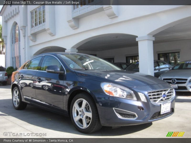 Caspian Blue Metallic / Soft Beige 2012 Volvo S60 T5