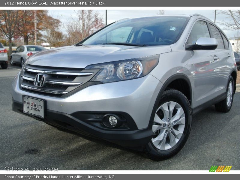 Alabaster Silver Metallic / Black 2012 Honda CR-V EX-L
