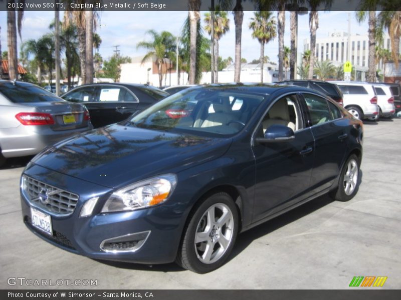 Caspian Blue Metallic / Soft Beige 2012 Volvo S60 T5