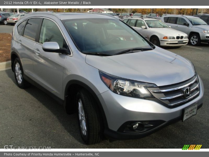 Alabaster Silver Metallic / Black 2012 Honda CR-V EX-L