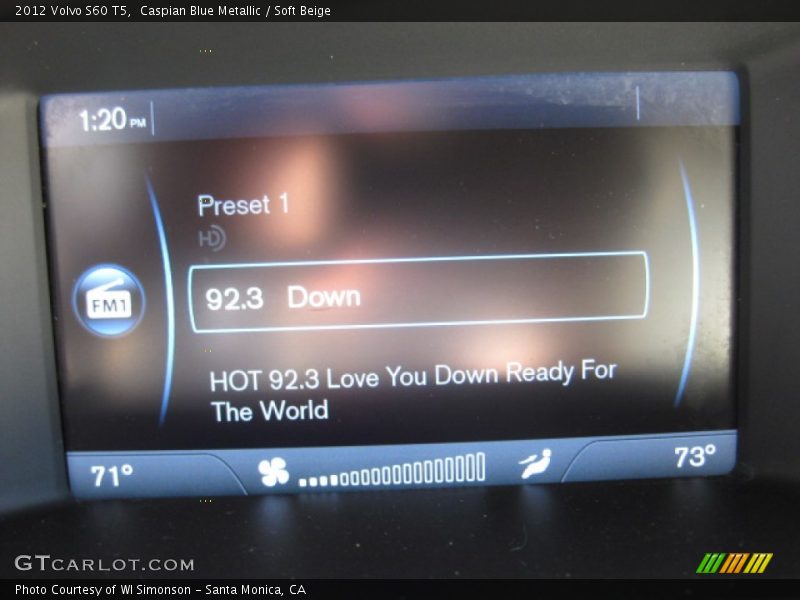 Caspian Blue Metallic / Soft Beige 2012 Volvo S60 T5
