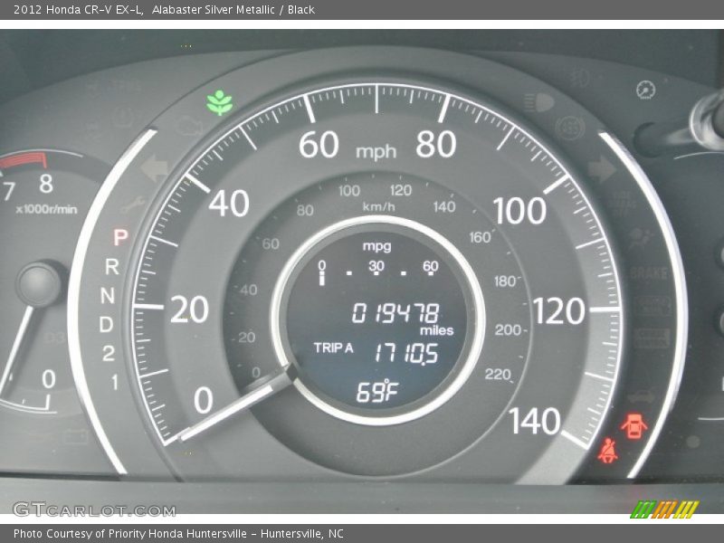 Alabaster Silver Metallic / Black 2012 Honda CR-V EX-L