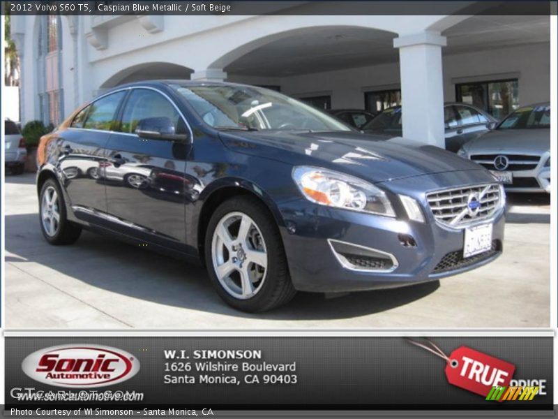 Caspian Blue Metallic / Soft Beige 2012 Volvo S60 T5
