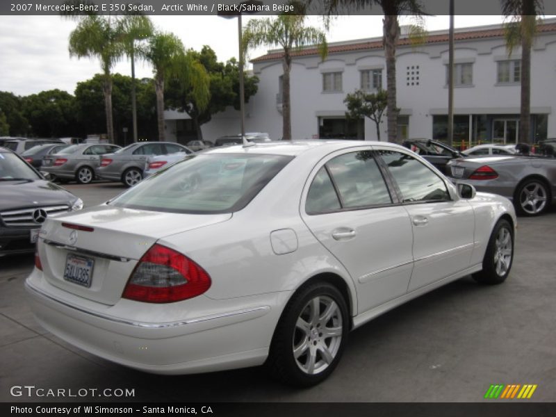 Arctic White / Black/Sahara Beige 2007 Mercedes-Benz E 350 Sedan