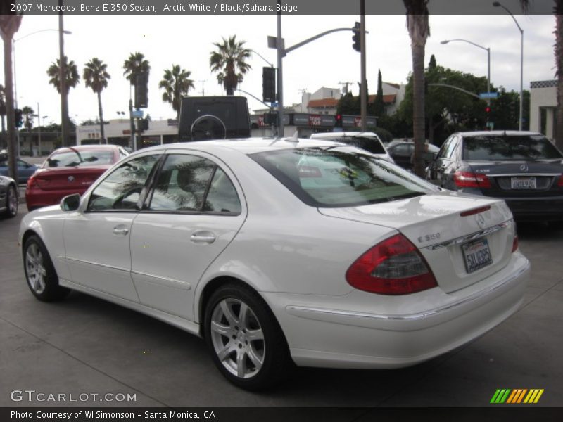 Arctic White / Black/Sahara Beige 2007 Mercedes-Benz E 350 Sedan