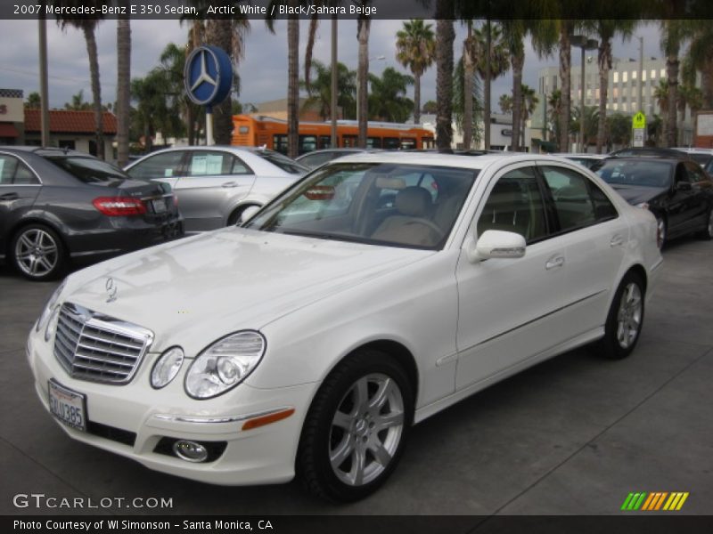 Arctic White / Black/Sahara Beige 2007 Mercedes-Benz E 350 Sedan