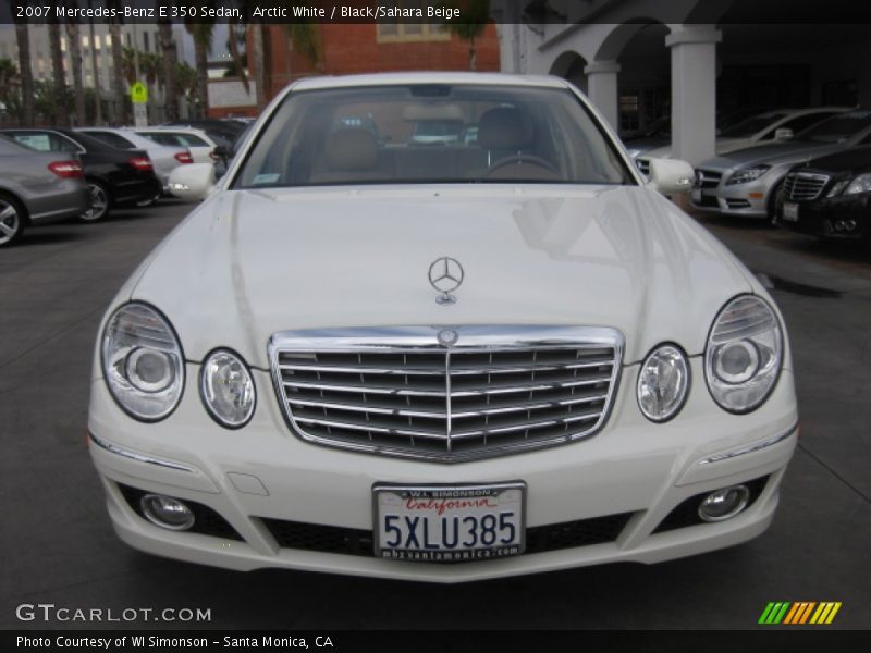 Arctic White / Black/Sahara Beige 2007 Mercedes-Benz E 350 Sedan