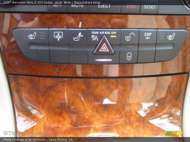 Arctic White / Black/Sahara Beige 2007 Mercedes-Benz E 350 Sedan