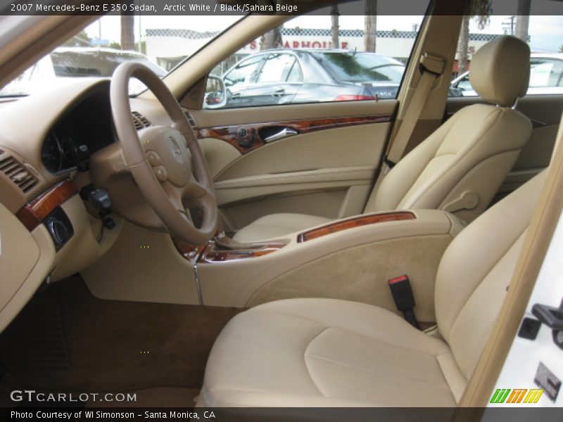 Arctic White / Black/Sahara Beige 2007 Mercedes-Benz E 350 Sedan