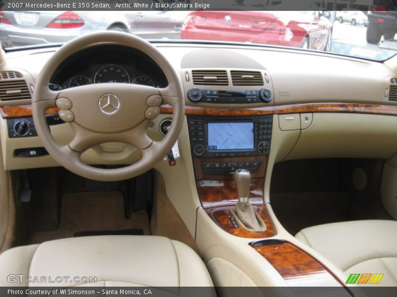 Arctic White / Black/Sahara Beige 2007 Mercedes-Benz E 350 Sedan