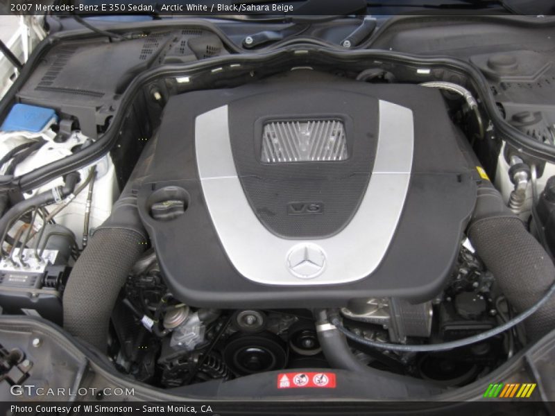Arctic White / Black/Sahara Beige 2007 Mercedes-Benz E 350 Sedan