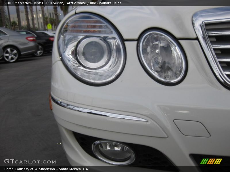 Arctic White / Black/Sahara Beige 2007 Mercedes-Benz E 350 Sedan