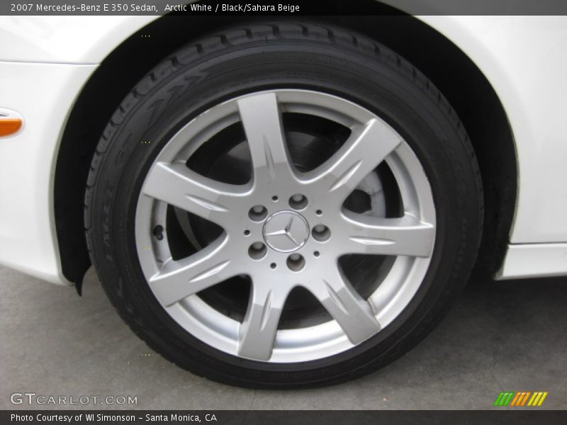 Arctic White / Black/Sahara Beige 2007 Mercedes-Benz E 350 Sedan