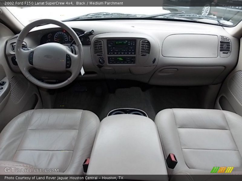 Black / Medium Parchment 2002 Ford F150 Lariat SuperCrew 4x4