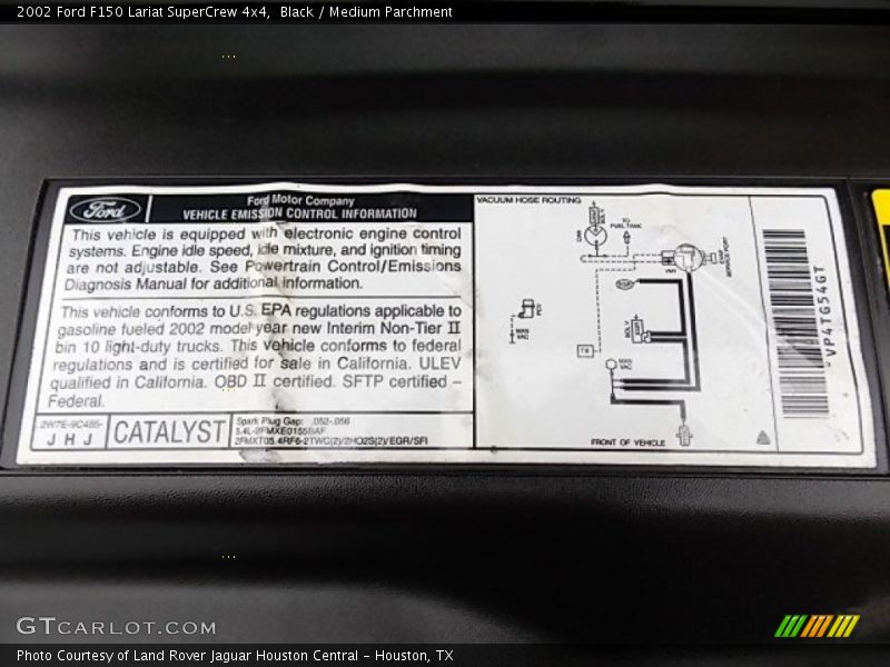 Black / Medium Parchment 2002 Ford F150 Lariat SuperCrew 4x4