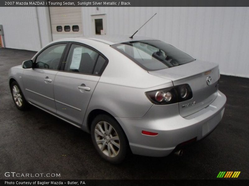 Sunlight Silver Metallic / Black 2007 Mazda MAZDA3 i Touring Sedan