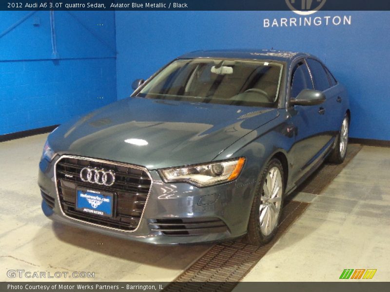 Aviator Blue Metallic / Black 2012 Audi A6 3.0T quattro Sedan