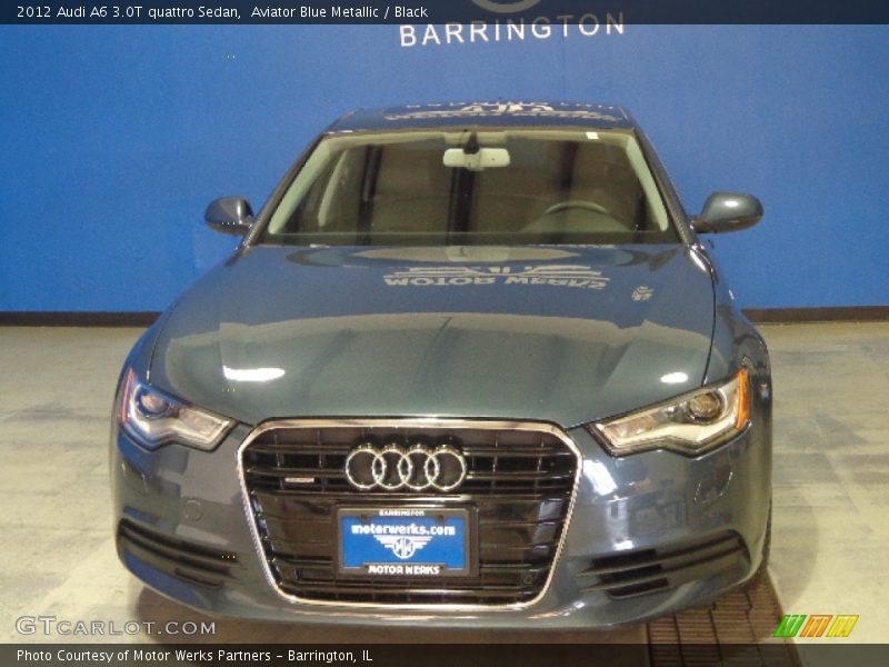 Aviator Blue Metallic / Black 2012 Audi A6 3.0T quattro Sedan