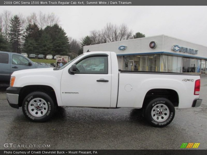 Summit White / Dark Titanium 2009 GMC Sierra 1500 Work Truck Regular Cab 4x4