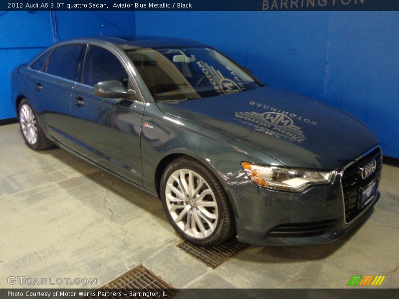 Aviator Blue Metallic / Black 2012 Audi A6 3.0T quattro Sedan