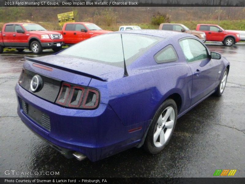 Deep Impact Blue Metallic / Charcoal Black 2013 Ford Mustang GT Coupe