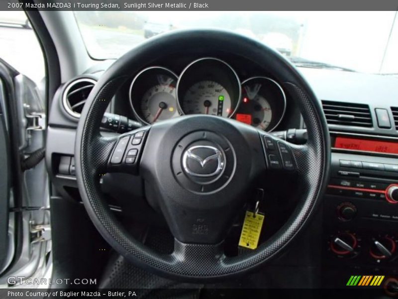 Sunlight Silver Metallic / Black 2007 Mazda MAZDA3 i Touring Sedan