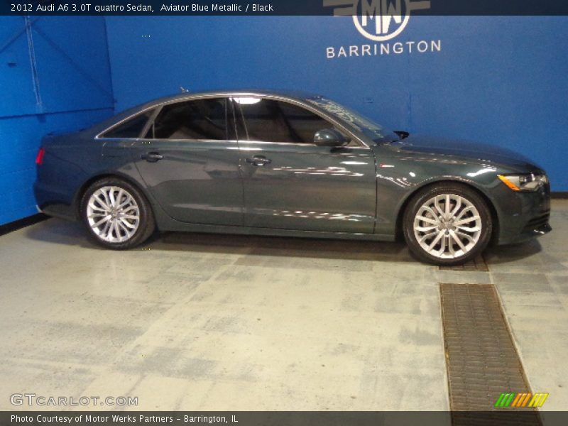 Aviator Blue Metallic / Black 2012 Audi A6 3.0T quattro Sedan