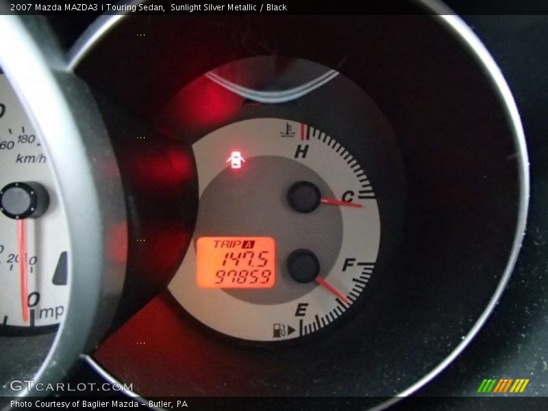 Sunlight Silver Metallic / Black 2007 Mazda MAZDA3 i Touring Sedan