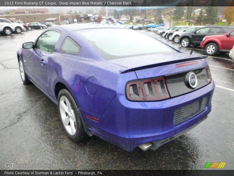 Deep Impact Blue Metallic / Charcoal Black 2013 Ford Mustang GT Coupe