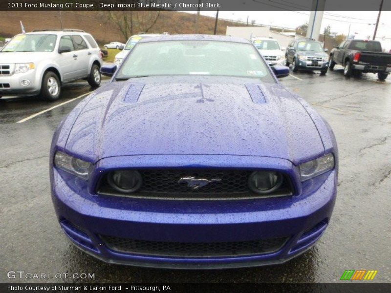 Deep Impact Blue Metallic / Charcoal Black 2013 Ford Mustang GT Coupe