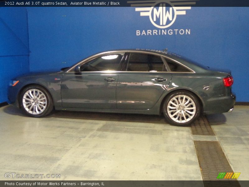 Aviator Blue Metallic / Black 2012 Audi A6 3.0T quattro Sedan