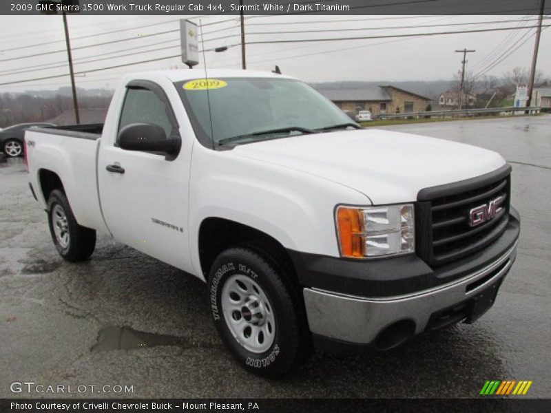 Summit White / Dark Titanium 2009 GMC Sierra 1500 Work Truck Regular Cab 4x4