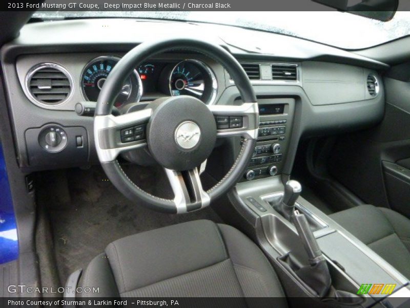 Deep Impact Blue Metallic / Charcoal Black 2013 Ford Mustang GT Coupe