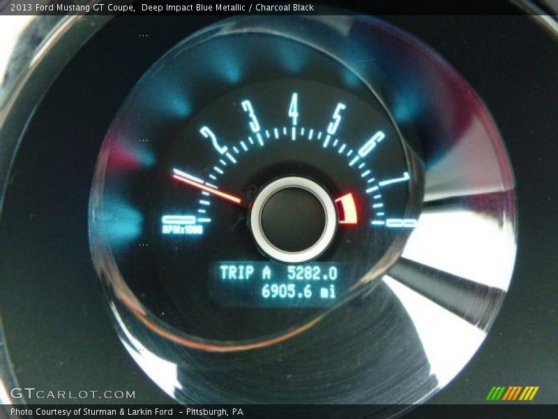 Deep Impact Blue Metallic / Charcoal Black 2013 Ford Mustang GT Coupe