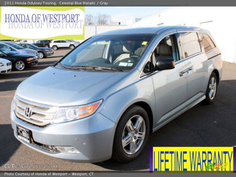 Celestial Blue Metallic / Gray 2011 Honda Odyssey Touring