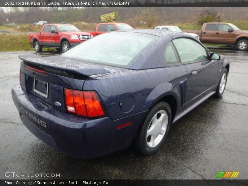 True Blue Metallic / Medium Graphite 2002 Ford Mustang V6 Coupe