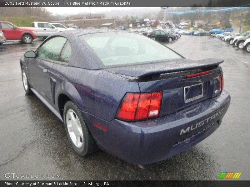 True Blue Metallic / Medium Graphite 2002 Ford Mustang V6 Coupe