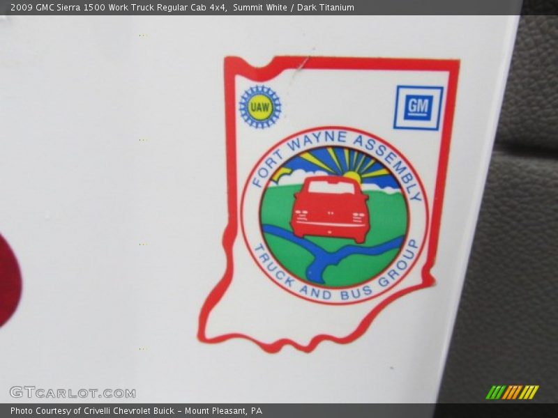 Summit White / Dark Titanium 2009 GMC Sierra 1500 Work Truck Regular Cab 4x4