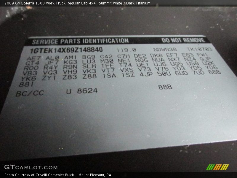 Summit White / Dark Titanium 2009 GMC Sierra 1500 Work Truck Regular Cab 4x4