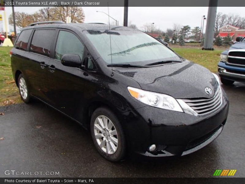 Black / Dark Charcoal 2011 Toyota Sienna XLE AWD