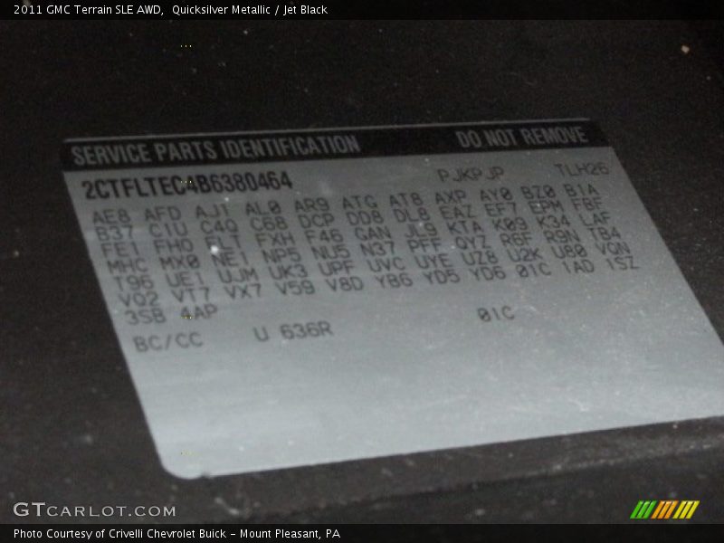 Quicksilver Metallic / Jet Black 2011 GMC Terrain SLE AWD