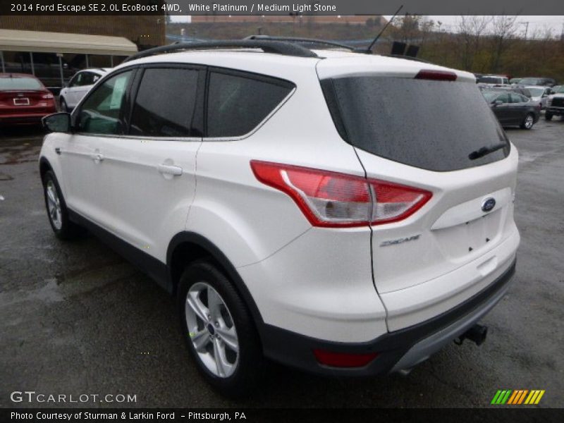 White Platinum / Medium Light Stone 2014 Ford Escape SE 2.0L EcoBoost 4WD