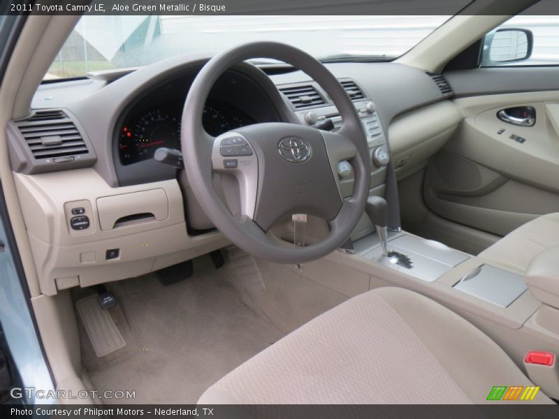 Aloe Green Metallic / Bisque 2011 Toyota Camry LE