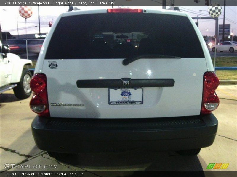 Bright White / Dark/Light Slate Gray 2008 Dodge Durango SXT