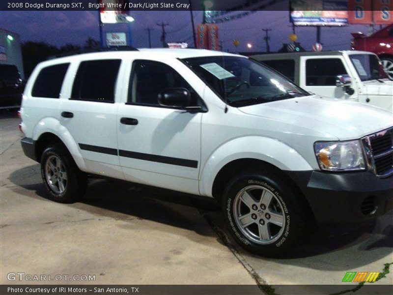 Bright White / Dark/Light Slate Gray 2008 Dodge Durango SXT
