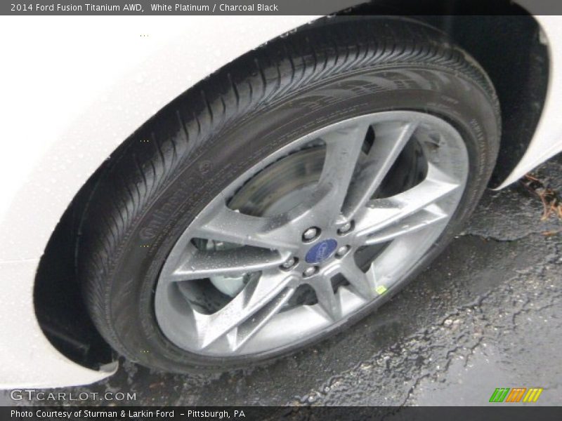 White Platinum / Charcoal Black 2014 Ford Fusion Titanium AWD