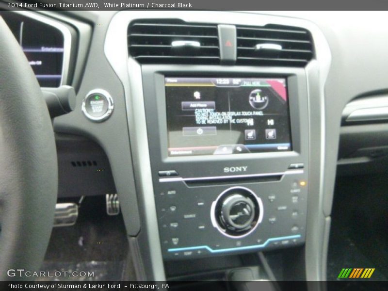White Platinum / Charcoal Black 2014 Ford Fusion Titanium AWD