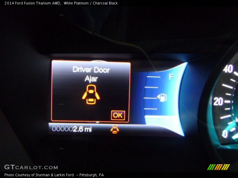White Platinum / Charcoal Black 2014 Ford Fusion Titanium AWD